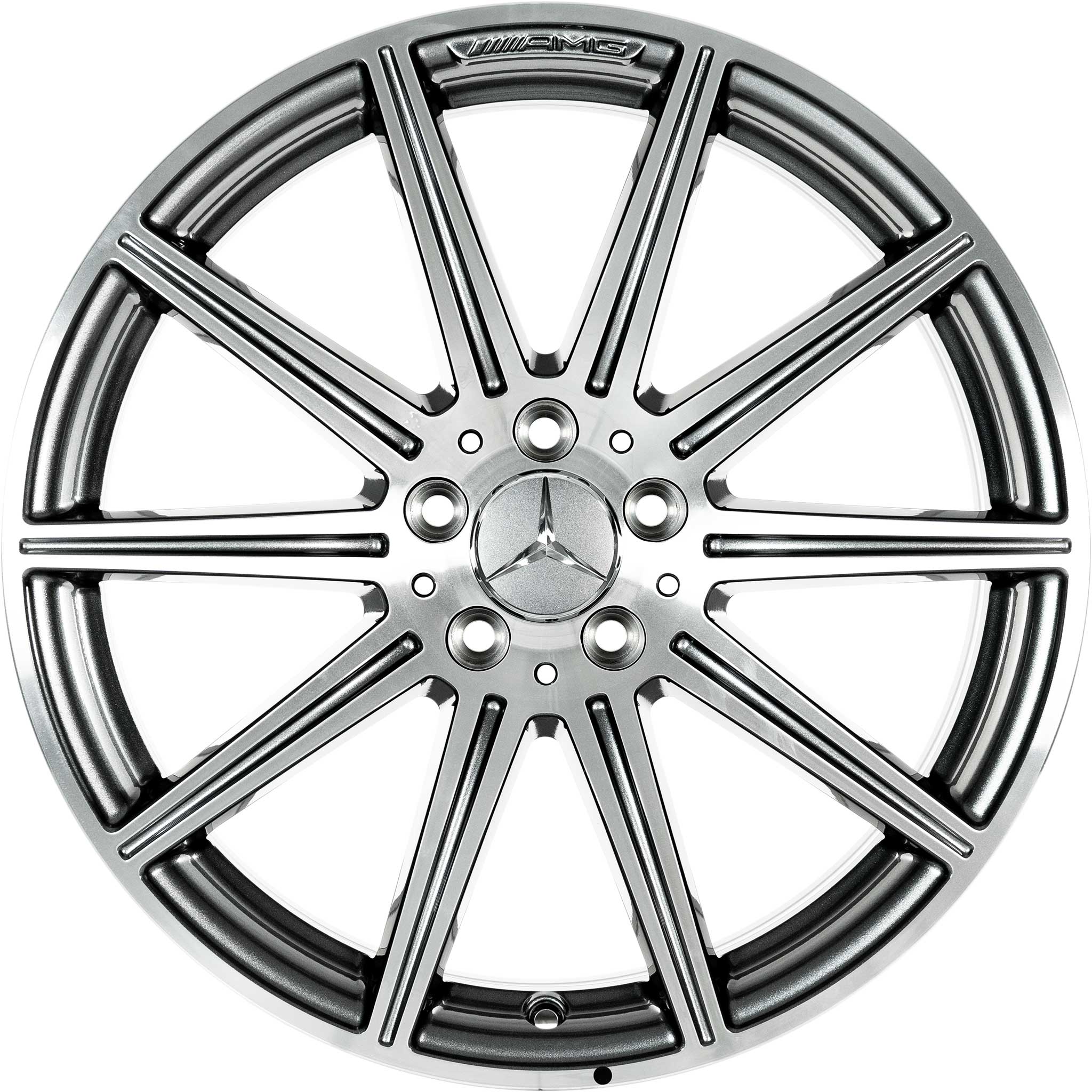 AMG 10 Spoke [212-19] Himalaya Grey with High Sheen Alloy Wheel Product Image #1