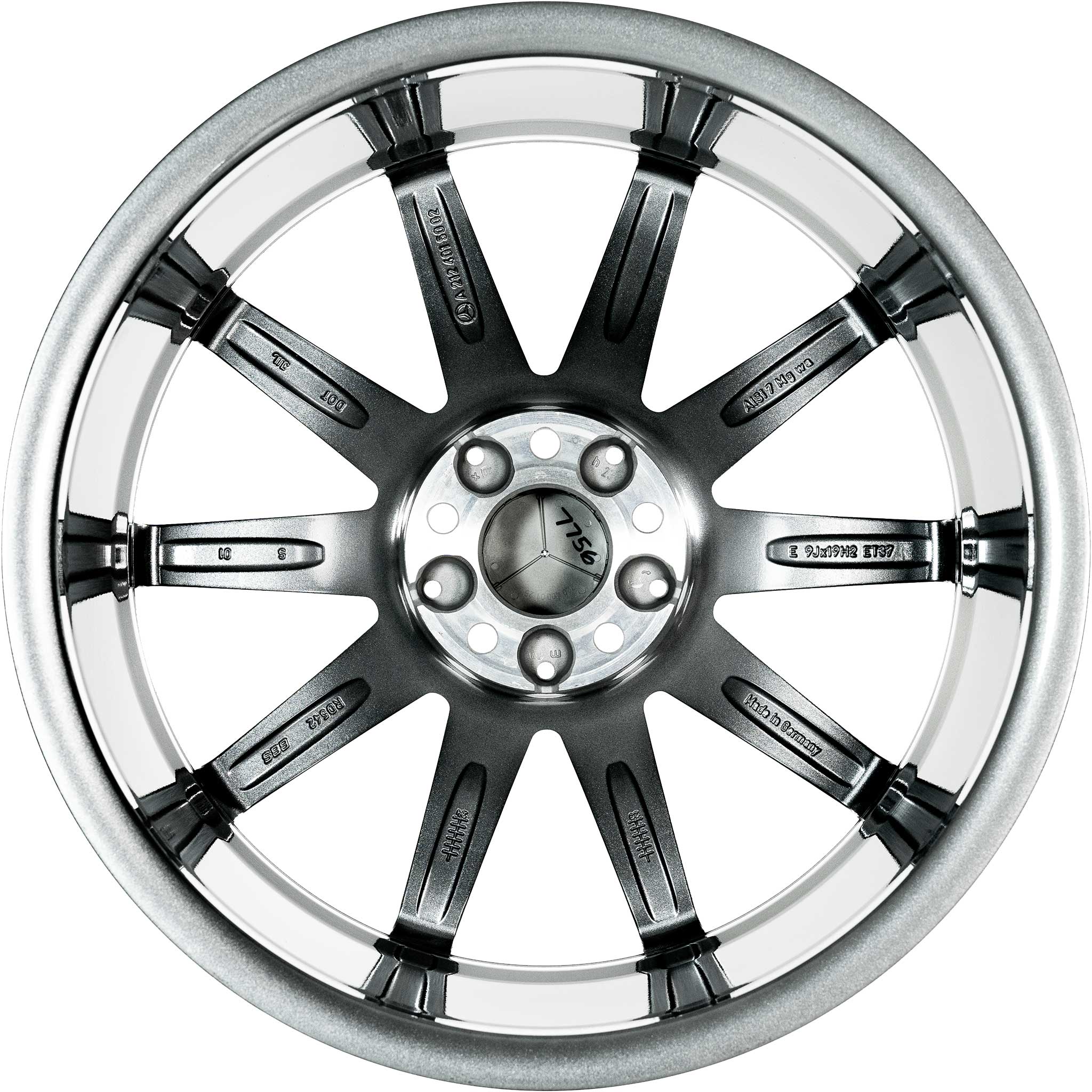 AMG 10 Spoke [212-19] Himalaya Grey with High Sheen Alloy Wheel Product Image #3