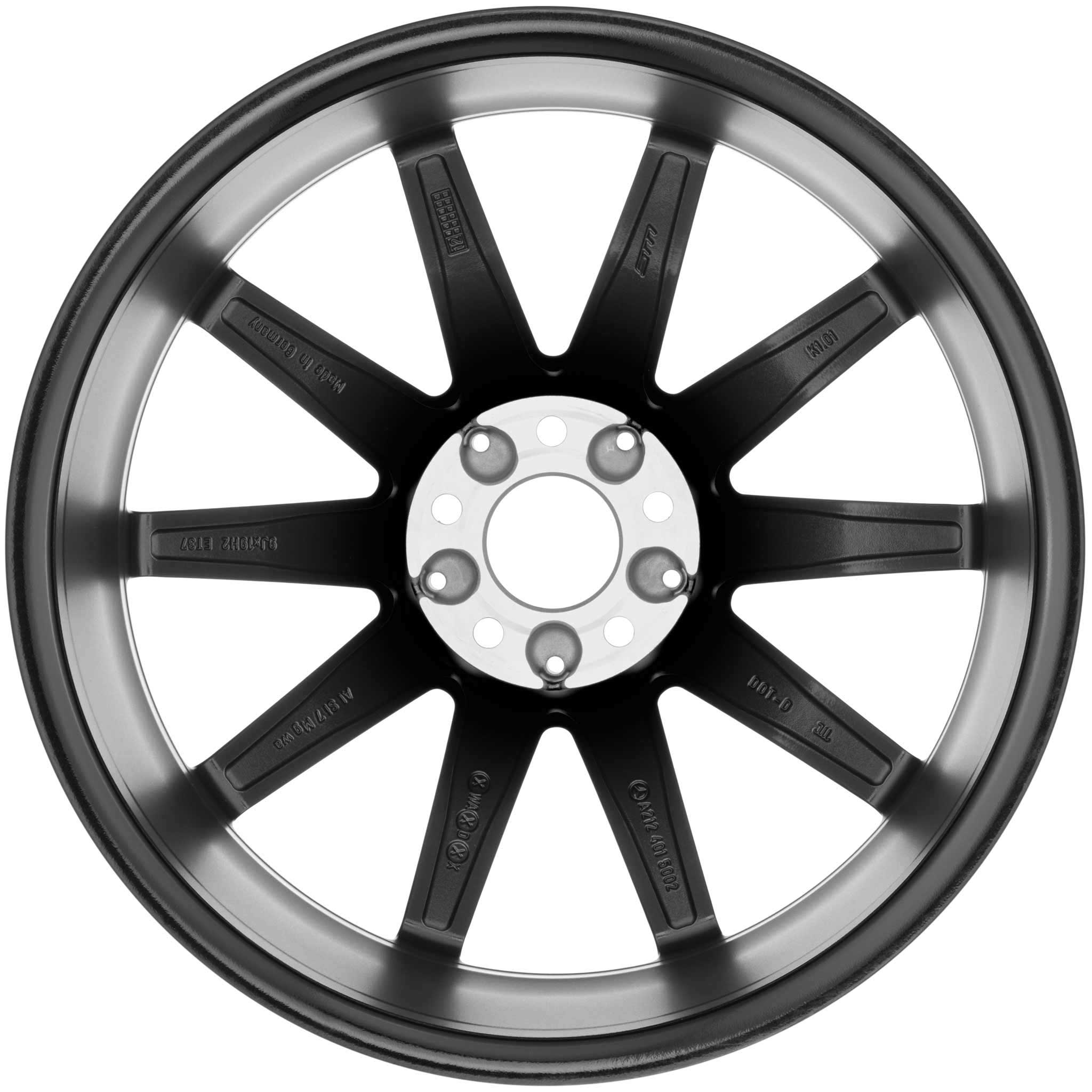 AMG 10 Spoke [218-19] Matt Black with High Sheen Rim Edge Alloy Wheel Product Image #3