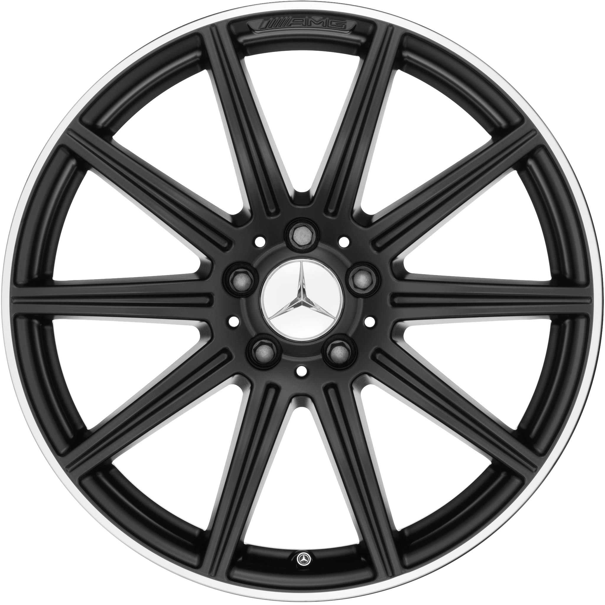AMG 10 Spoke [218-19] Matt Black with High Sheen Rim Edge Alloy Wheel Product Image #1