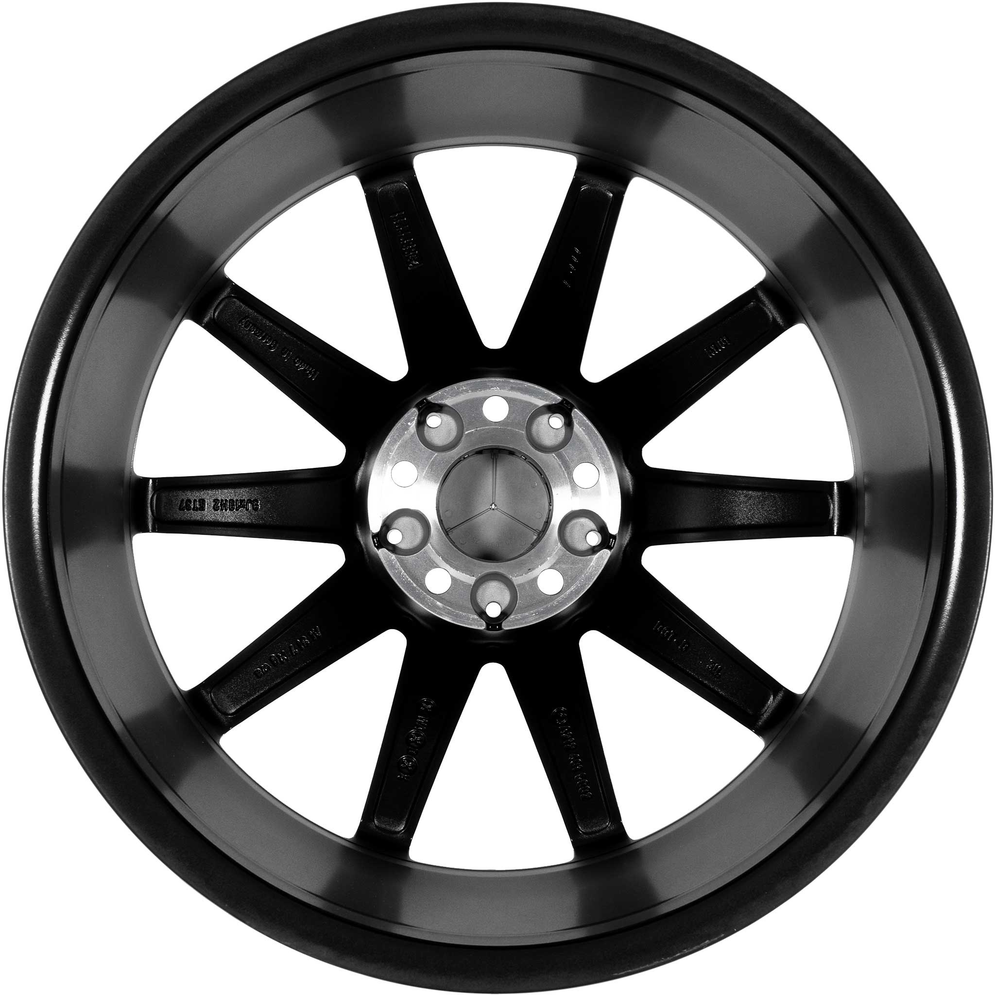 AMG 10 Spoke [212-19] Matt Black with High Sheen Rim Edge Alloy Wheel Product Image #3
