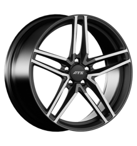 ATS Twinlight Anodised Black Satin Front Polished Alloy Wheel - Sizes 20in