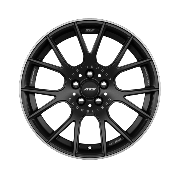 ATS Crosslight Racing Black Rim Lip Polished Alloy Wheel Product Image #1