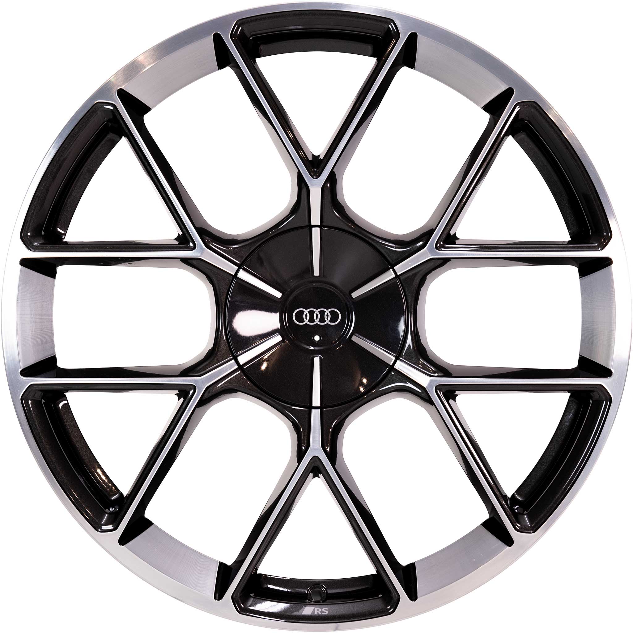 Audi RS 6 Double Spoke [e-tron 4J] Phantom Black with Diamond Cut Alloy Wheel Product Image #1