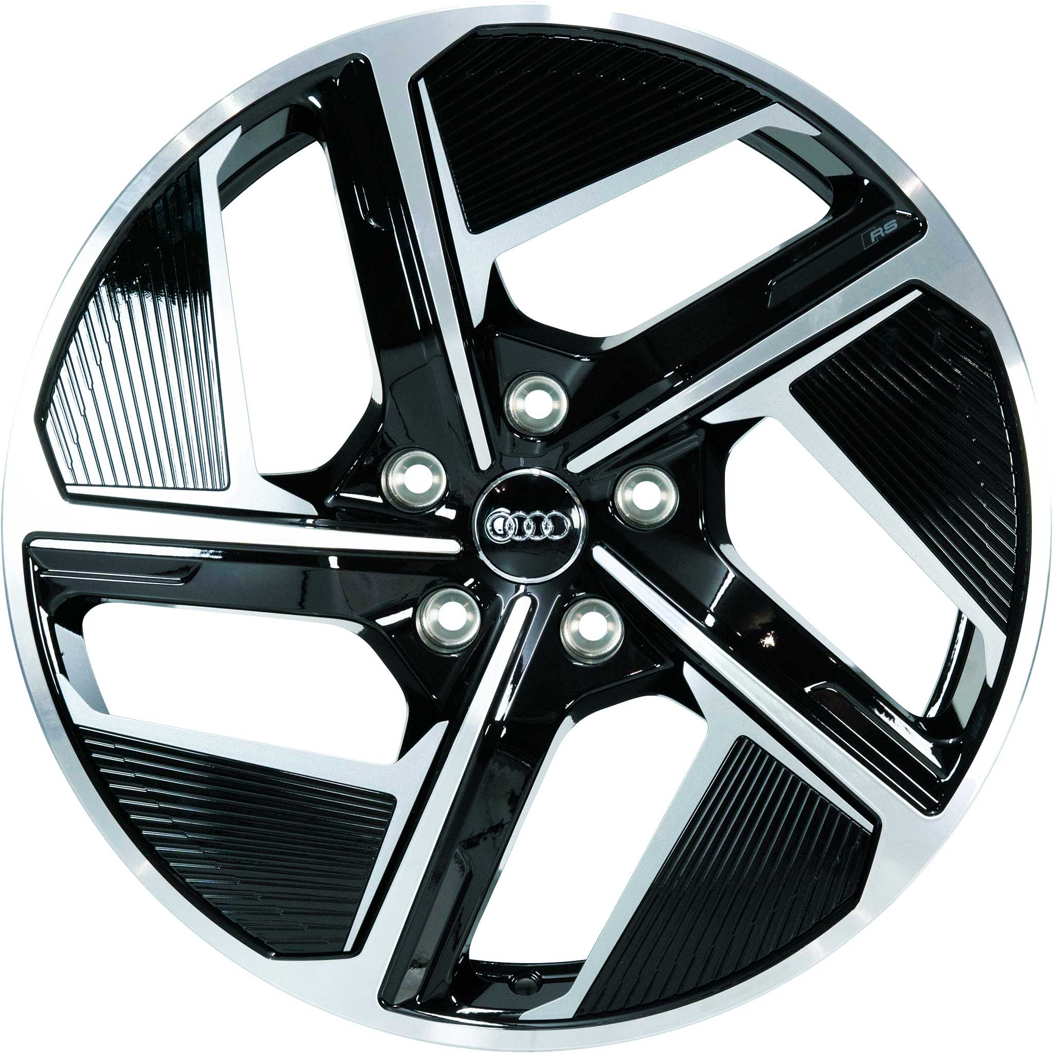 Audi RS 5 Spoke Aero Module [e-tron 4J] Gloss Black with Diamond Cut Alloy Wheel Product Image #1