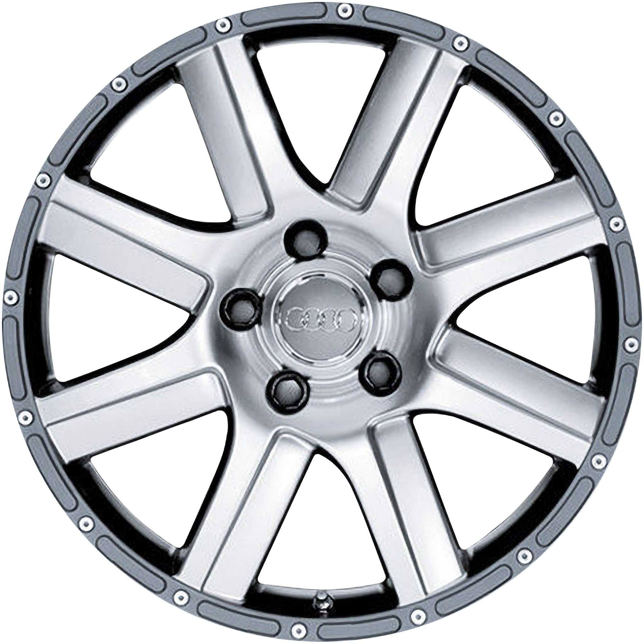 Audi 8 Spoke [Q7 4L] Diamond Silver Alloy Wheel Product Image #1
