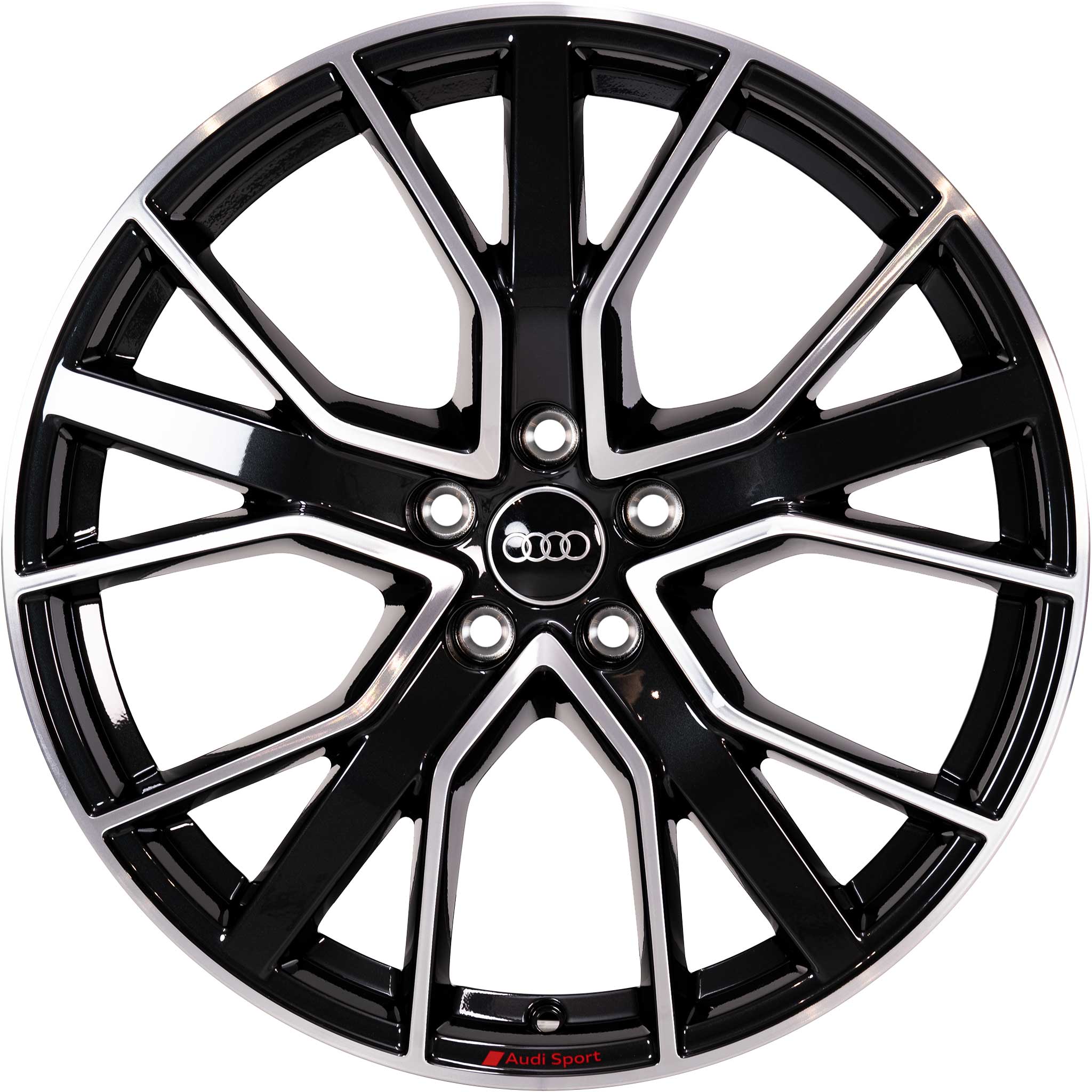 Audi Sport 5 V Spoke Star [Q5 80A] Anthracite Black with Diamond Cut Alloy Wheel Product Image #1