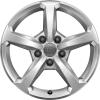Audi 5 Spoke [Q2 81A] Diamond Silver Wheel Img 1