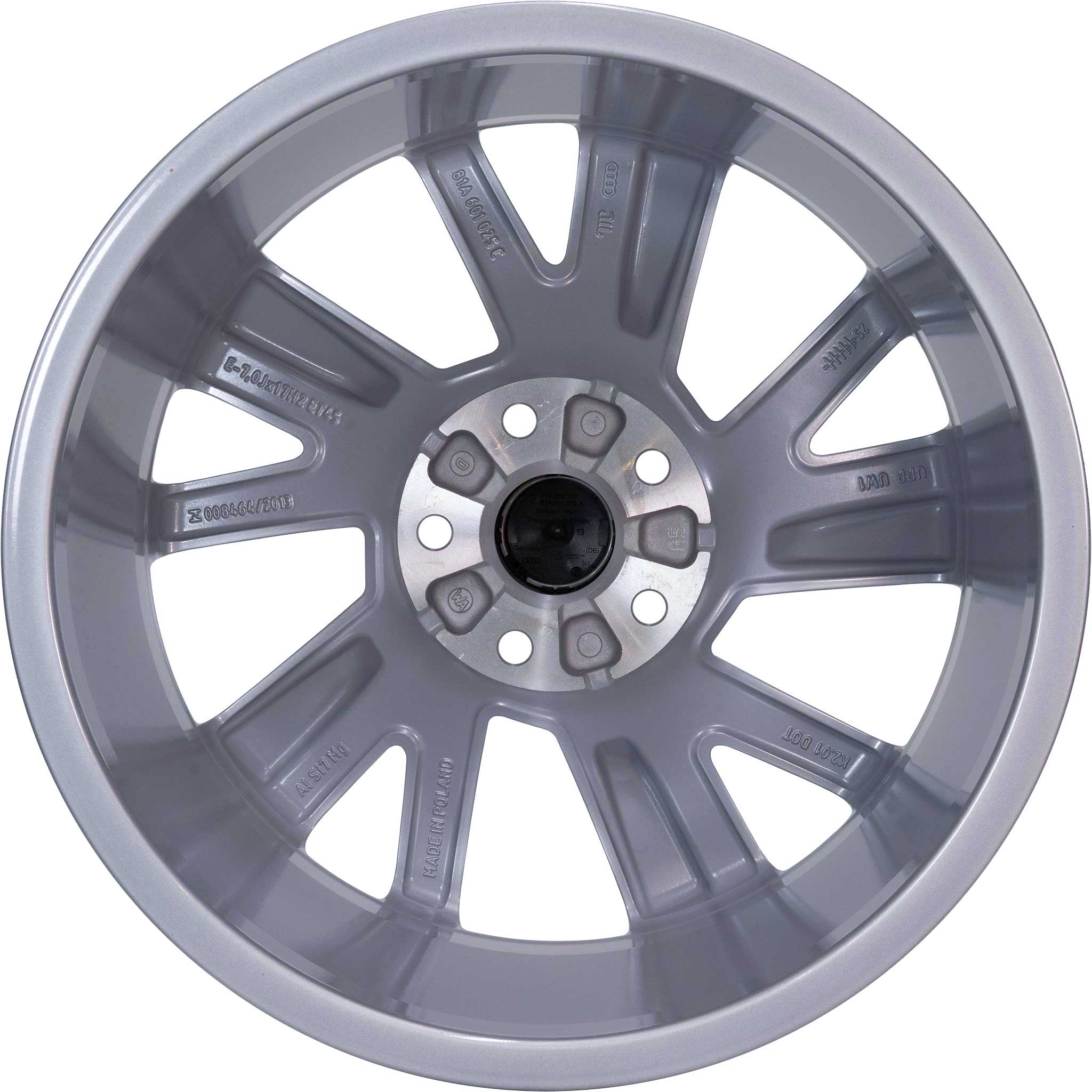Audi 5 V Spoke [Q2 81A] Diamond Silver Alloy Wheel Product Image #3
