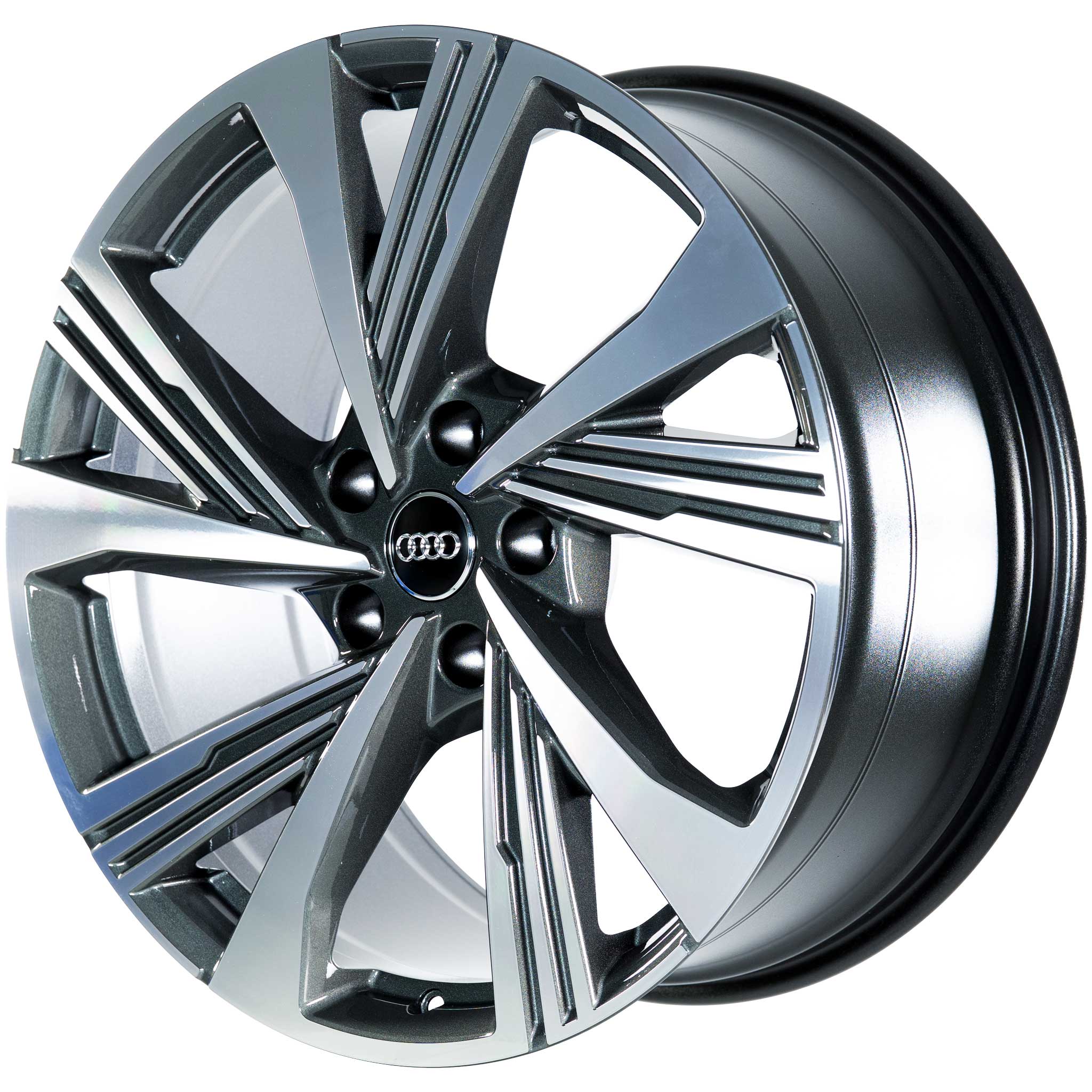Audi 5 V Spoke Structure [Q6 85H] Graphite Grey with Diamond Cut Alloy Wheel Product Image #2