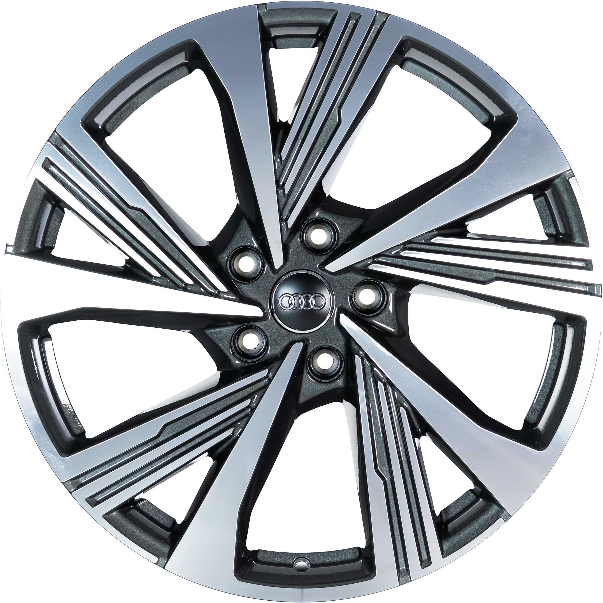 Audi 5 V Spoke Structure [Q6 85H] Graphite Grey with Diamond Cut Alloy Wheel Product Image #1