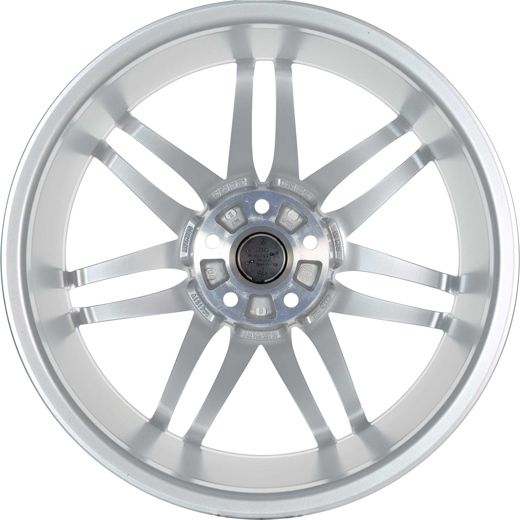 Audi 7 Double Spoke [A4 8E] Silver Alloy Wheel Product Image #3
