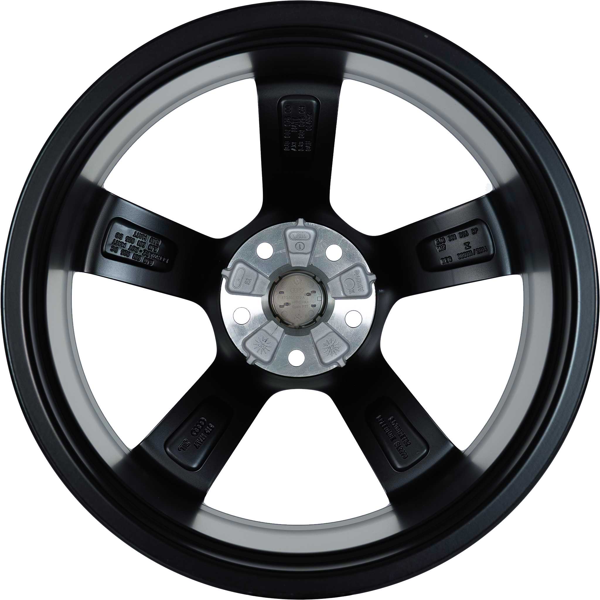 Audi 5 Rotor Spoke [TT 8J] Gloss Black Alloy Wheel Product Image #3