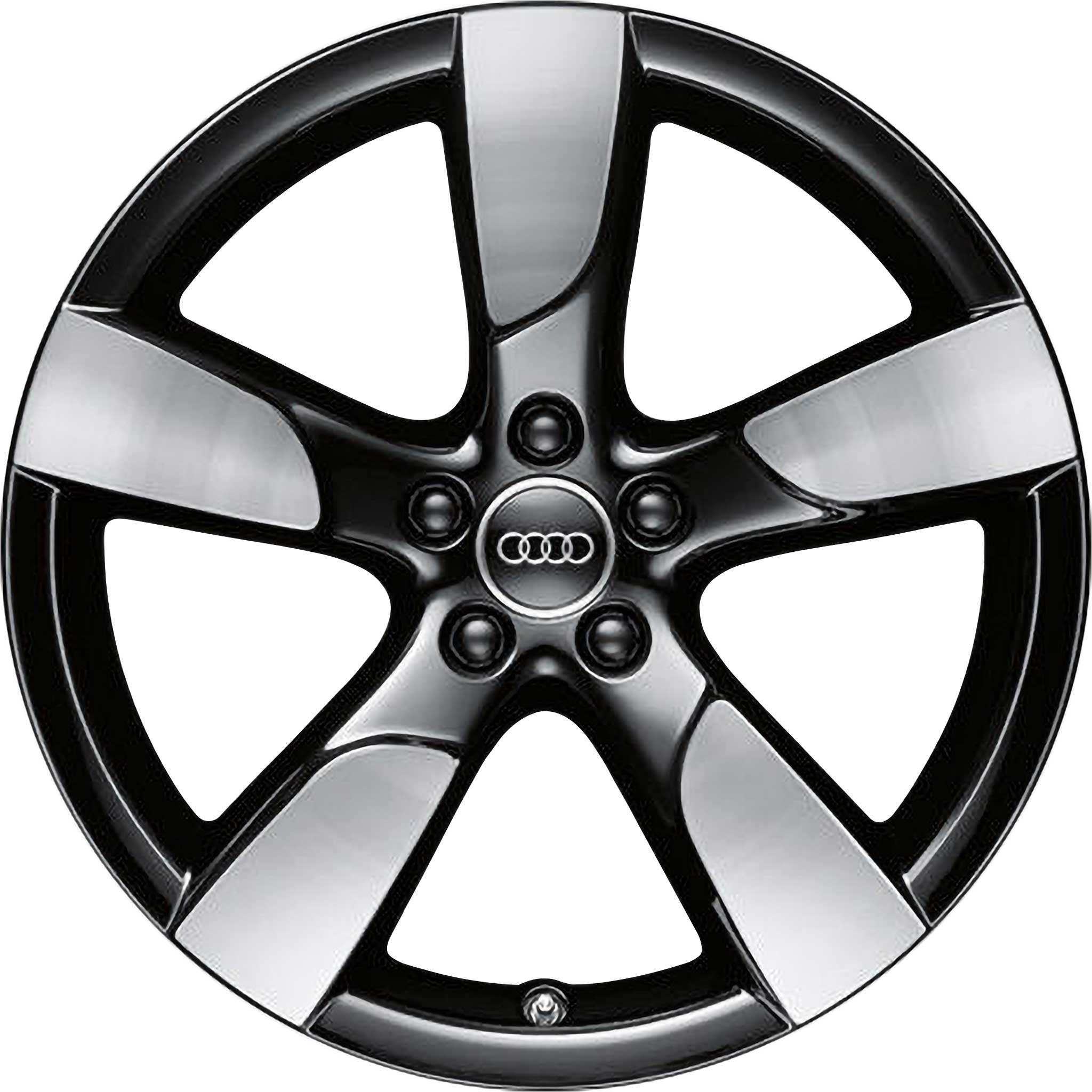 Audi 5 Arm Durable [A4 8K] Gloss Black Alloy Wheel Product Image #1