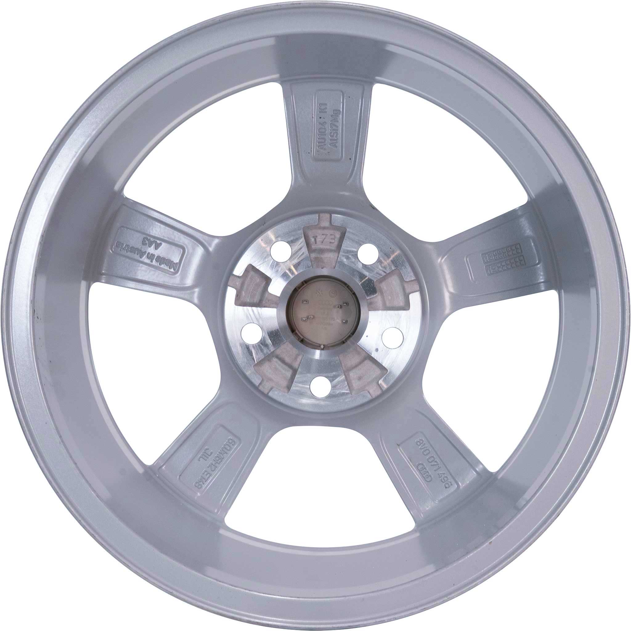 Audi 5 Arm Rotor Design [A3 8V] Diamond Silver Alloy Wheel Product Image #3