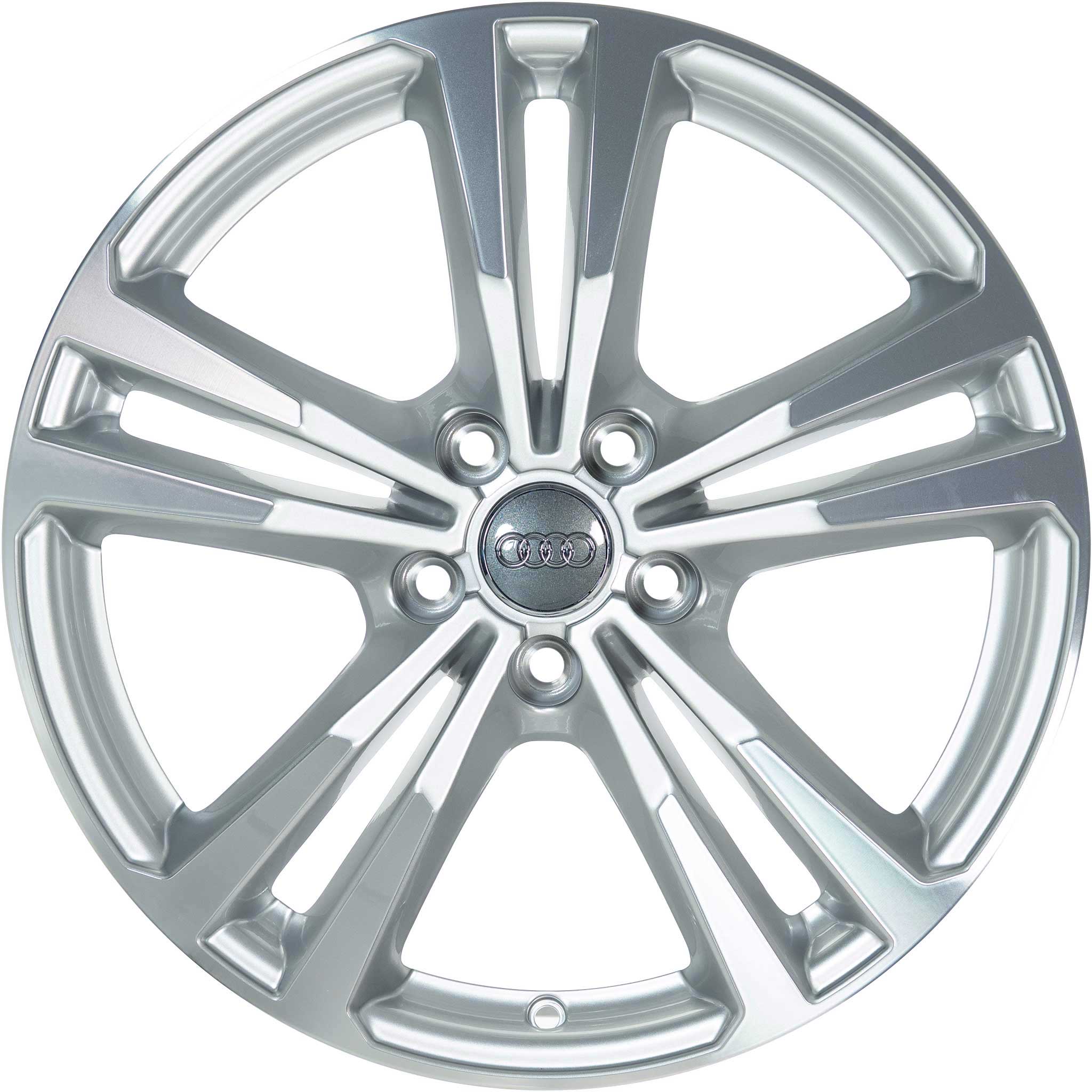 Audi 5 Parallel Spoke [A3 8V] Diamond Silver with Diamond Cut Alloy Wheel Product Image #1