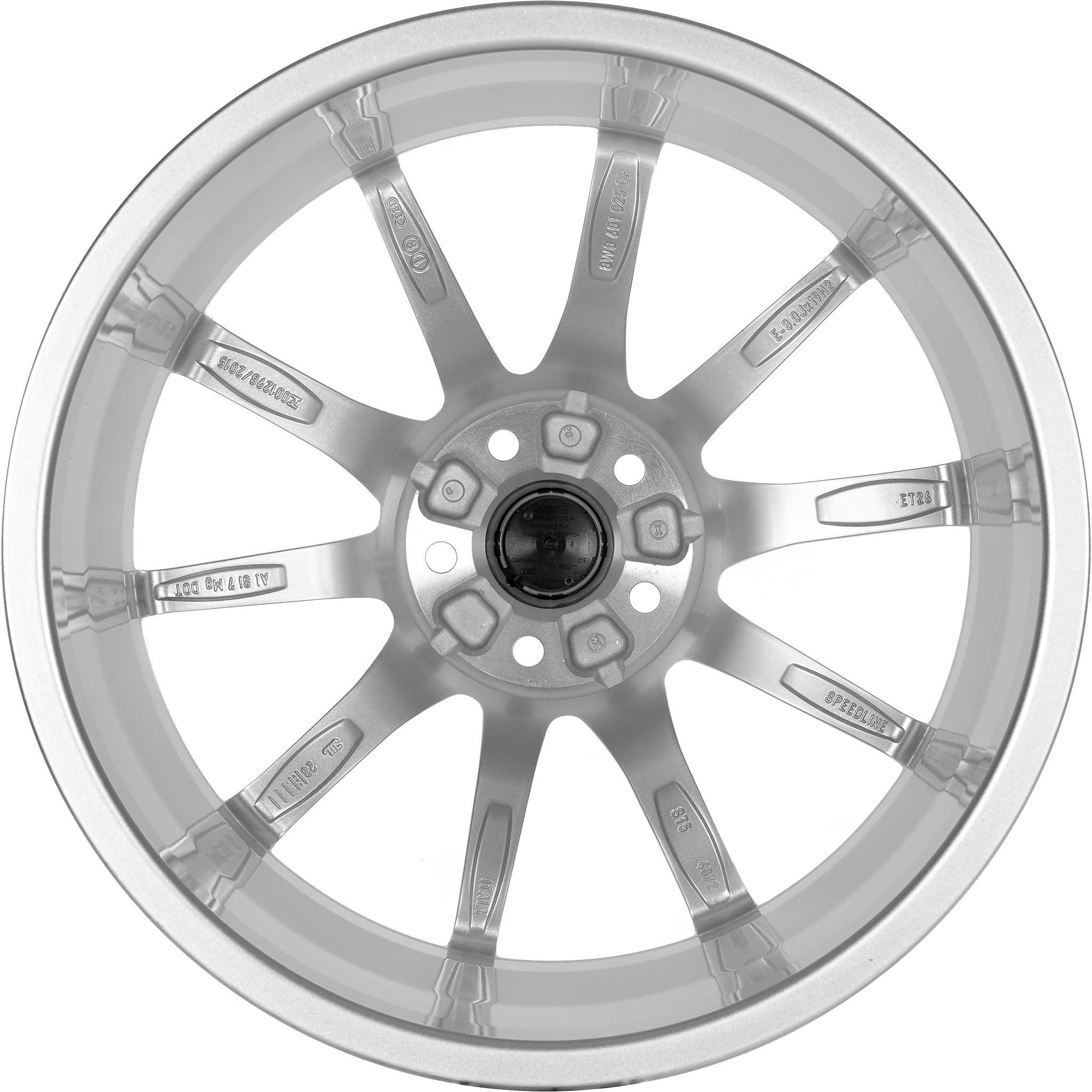 Audi 10 Spoke [A4 8W] Galvano Silver Alloy Wheel Product Image #3