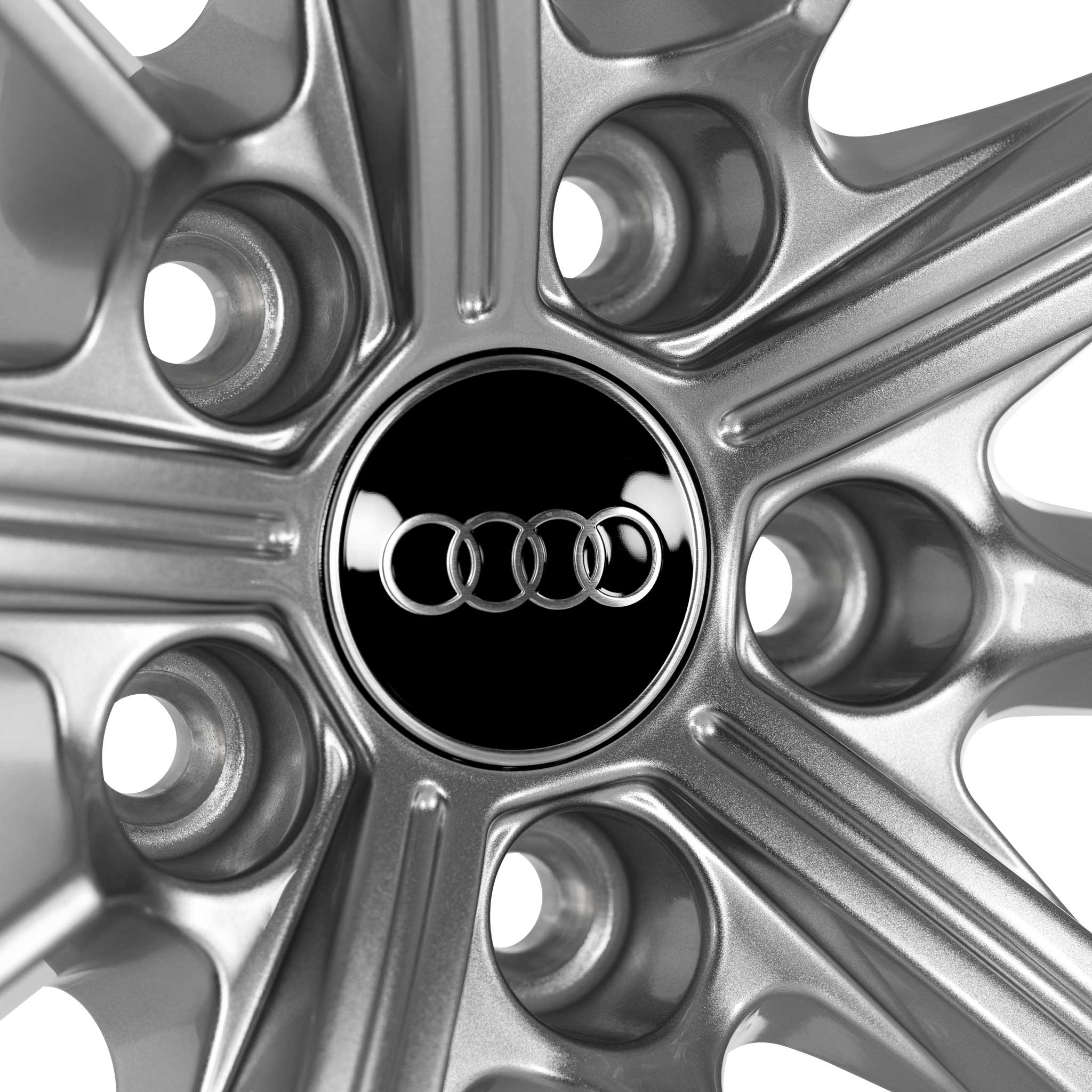 Audi 10 Spoke [A4 8W] Galvano Silver Alloy Wheel Product Image #4