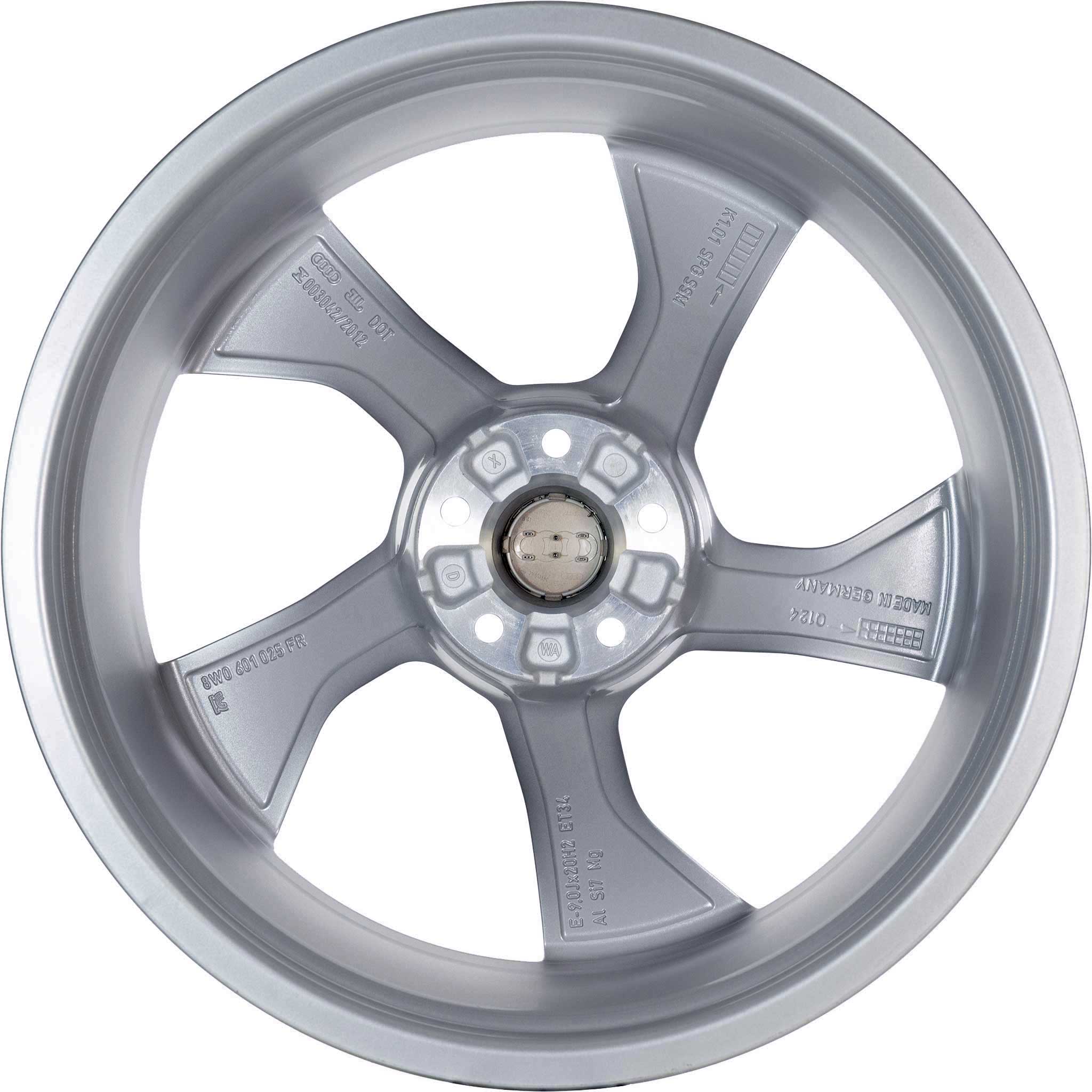 Audi Sport 5 Arm Flag [A4 8W] Platinum Matt Grey Alloy Wheel Product Image #3