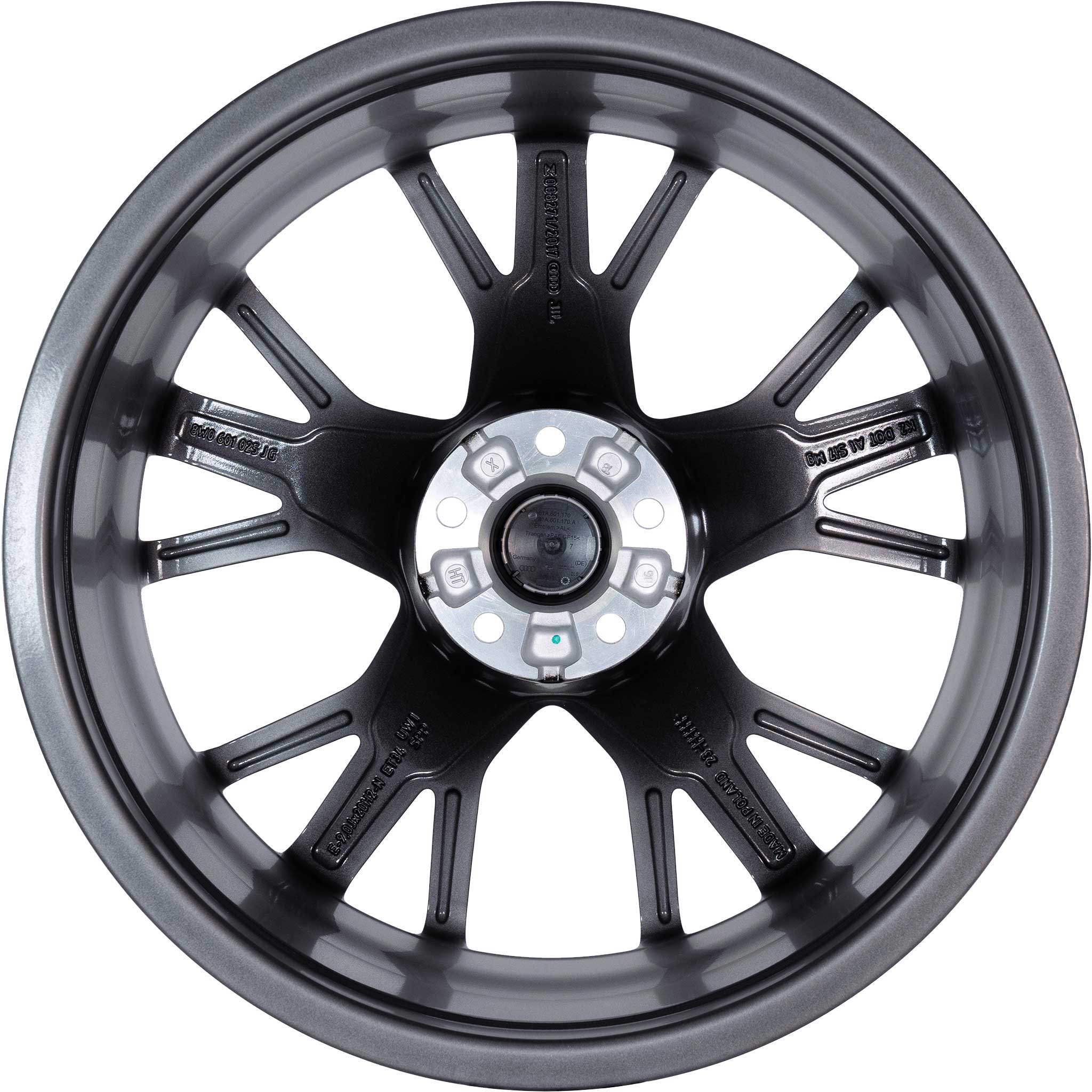 Audi 5 V Spoke Star [A4 8W] Matt Titanium Grey with Diamond Cut Alloy Wheel Product Image #3