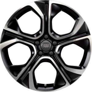 18" Audi 5 Arm Polygon [A1 8X] Matt Black alloy wheel