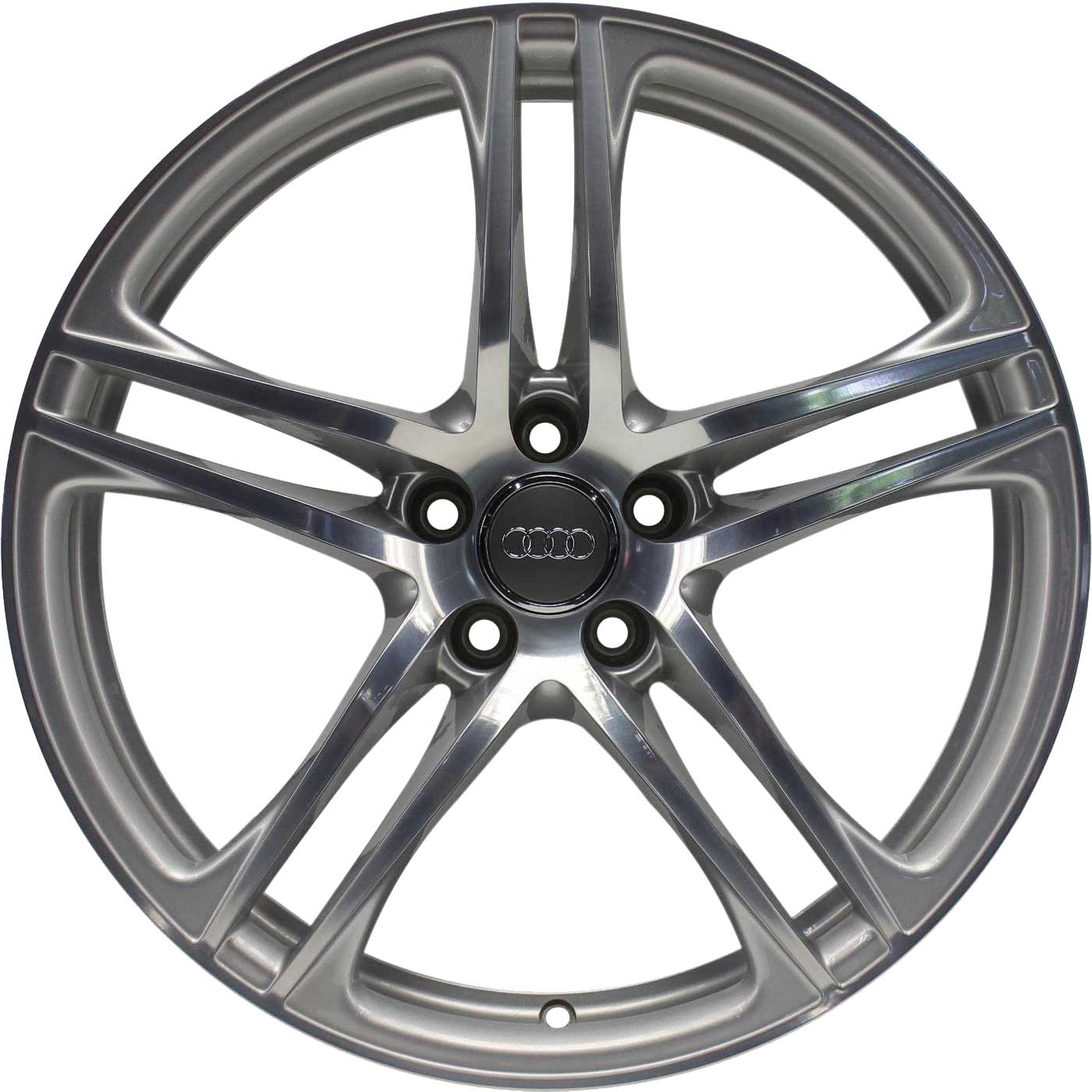 Audi 5 Double Spoke [R8 42] Avus Silver with Diamond Cut Alloy Wheel Product Image #1