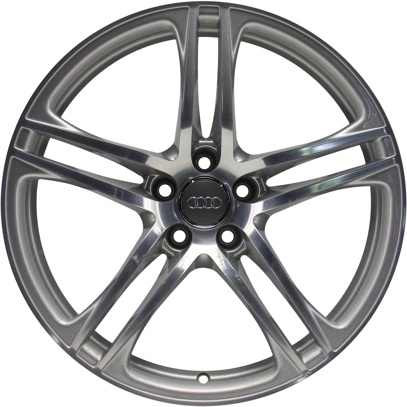Audi 5 Double Spoke [R8 42] Avus Silver with Diamond Cut Alloy Wheel Product Image #1