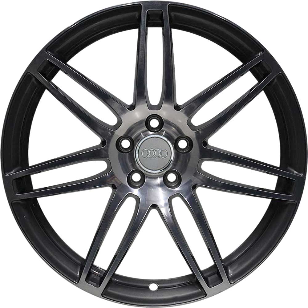 Audi 7 Double Spoke [A8 4E] Metallic Grey with Diamond Cut Alloy Wheel Product Image #1