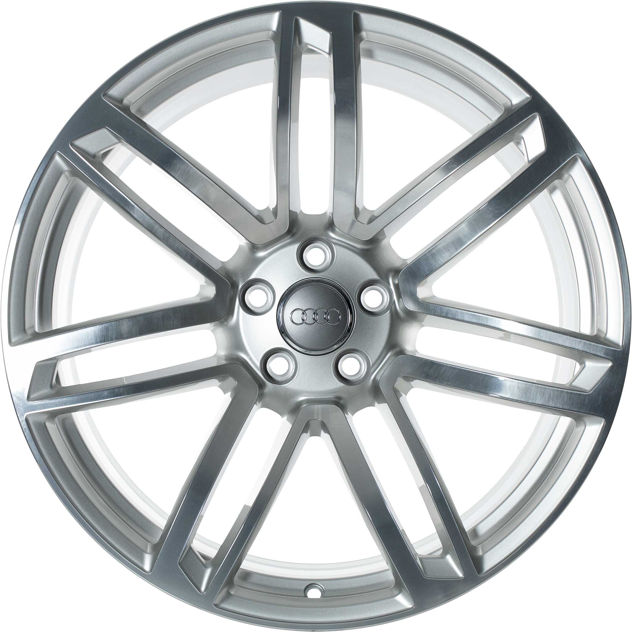 Audi 7 Double Spoke [A6 4G] Diamond Silver with Diamond Cut Alloy Wheel Product Image #1