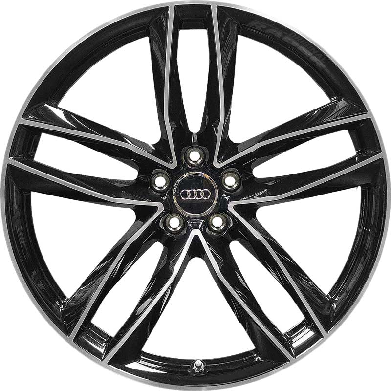 Audi 5 Twin Spoke [A6 4G] Gloss Black with Diamond Cut Alloy Wheel Product Image #1
