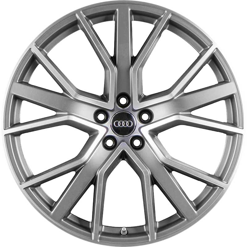 Audi 5 V Spoke Star [A6 4G] Galvano Silver Alloy Wheel Product Image #1