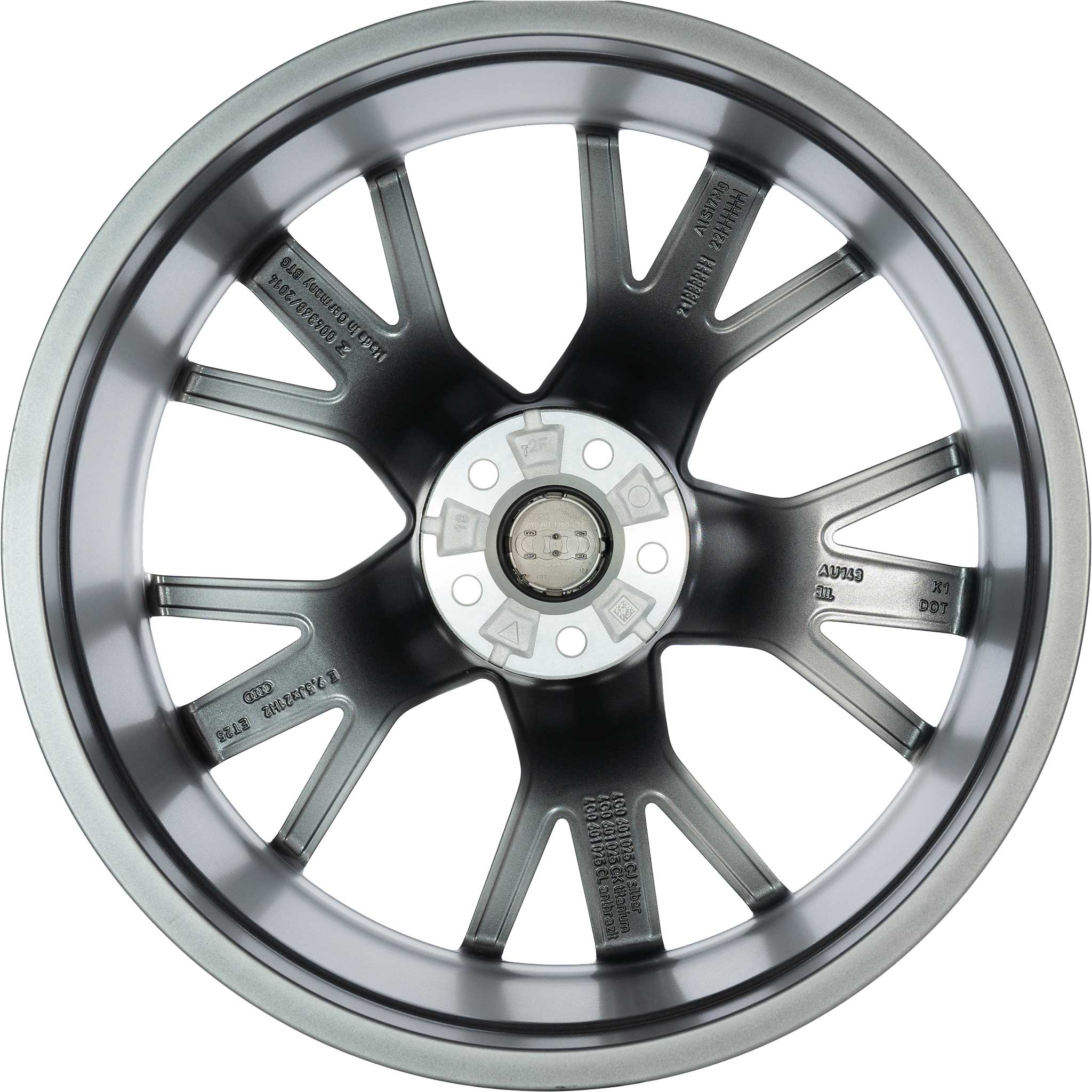Audi 5 V Spoke Star [A6 4G] Titanium Grey with Diamond Cut Alloy Wheel Product Image #3