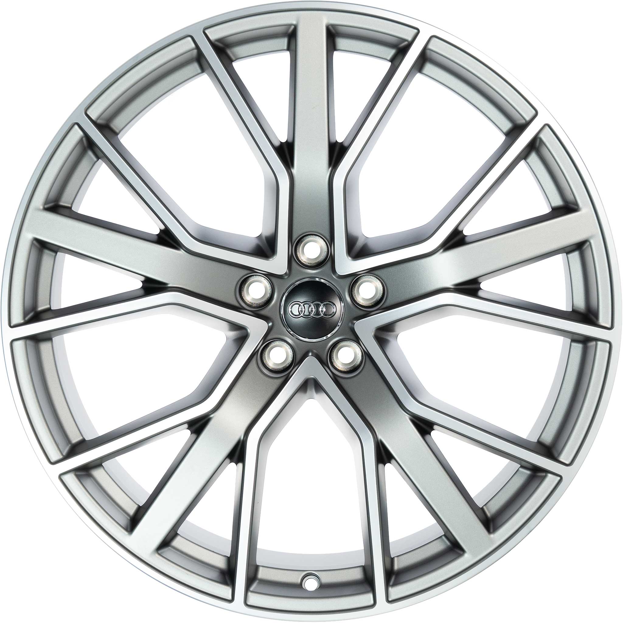 Audi 5 V Spoke Star [A6 4G] Titanium Grey with Diamond Cut Alloy Wheel Product Image #1