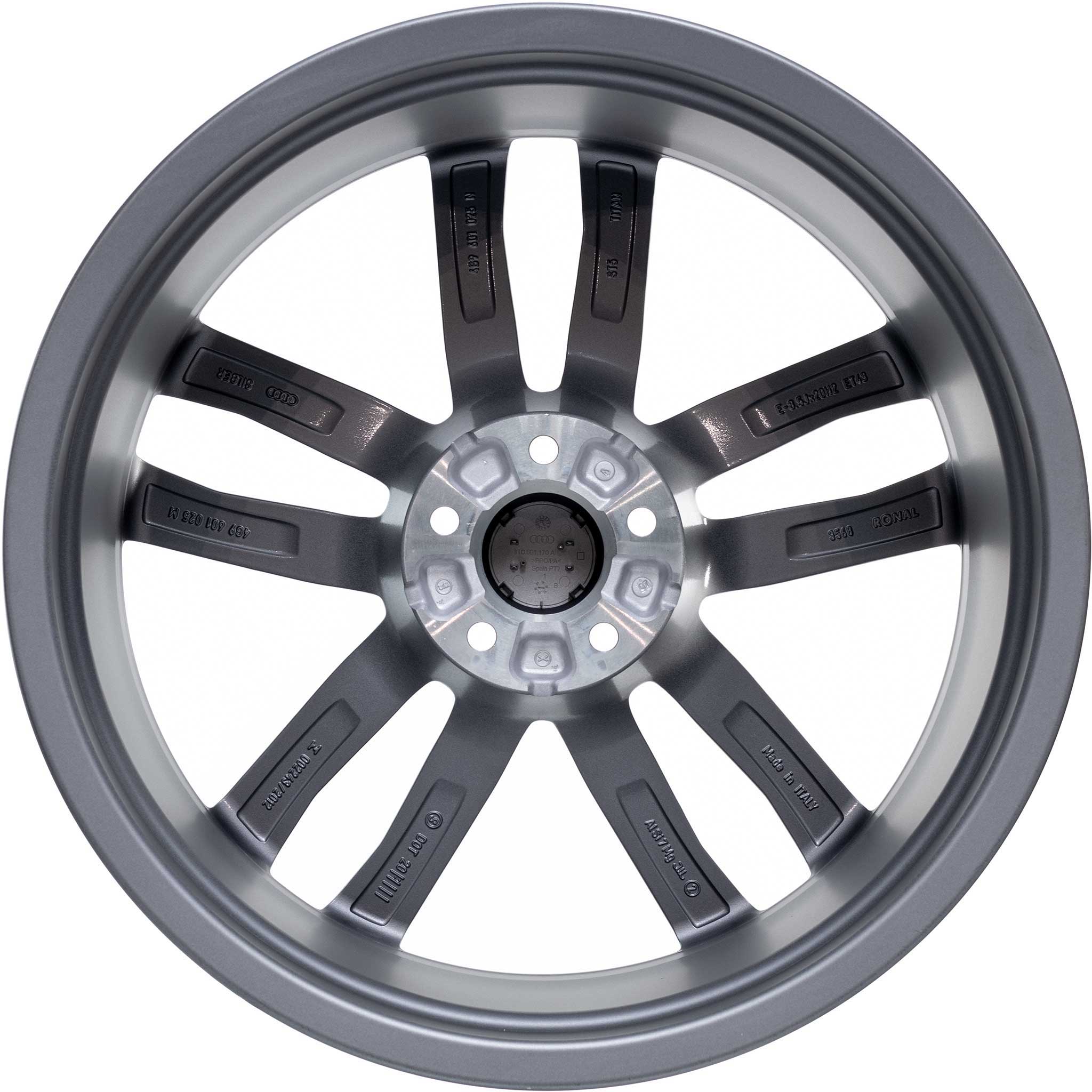 Audi 5 Double Spoke [A6 4G] Titanium Grey with Diamond Cut Alloy Wheel Product Image #3
