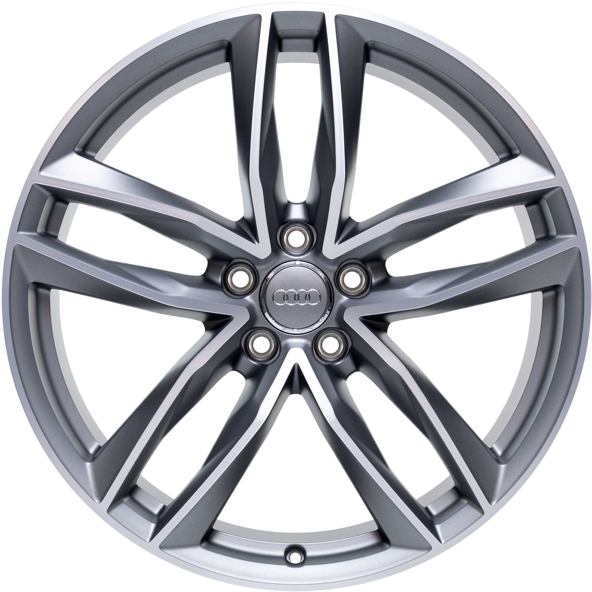 Audi 5 Double Spoke [A6 4G] Titanium Grey with Diamond Cut Alloy Wheel Product Image #1