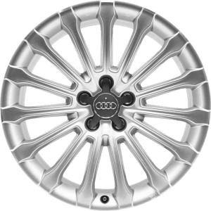 19" Audi 15 Spoke [A8 4H] Diamond Silver alloy wheel