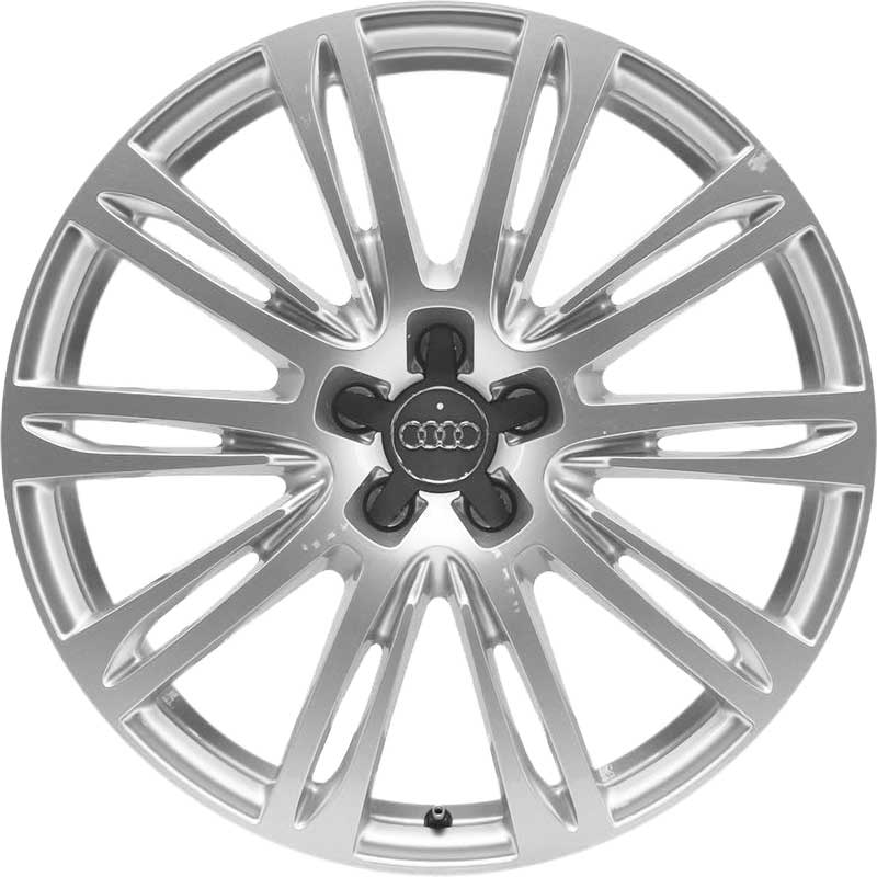 Audi 10 Parallel Spoke [A8 4H] Diamond Silver with Diamond Cut Alloy Wheel Product Image #1