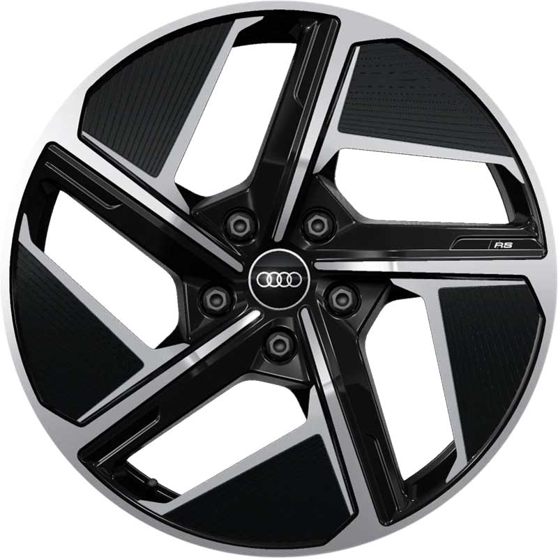Audi RS 5 Spoke Aero Module [e-tron 4J] Gloss Black Alloy Wheel Product Image #1