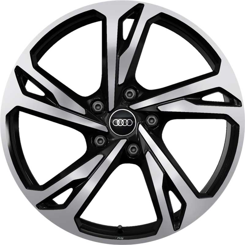 Audi RS 5 Double Spoke Offset [e-tron 4J] Gloss Black with Diamond Cut Alloy Wheel Product Image #1