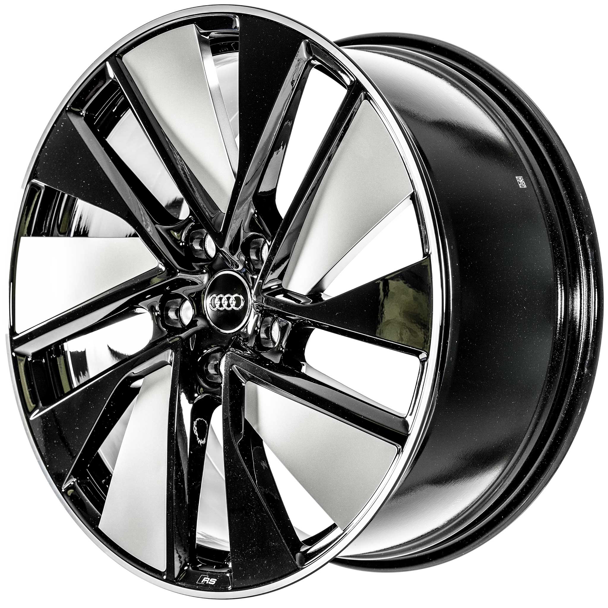 Audi RS 10 Spoke Trapezoid Module [e-tron 4J] Gloss Black with Diamond Cut Alloy Wheel Product Image #2