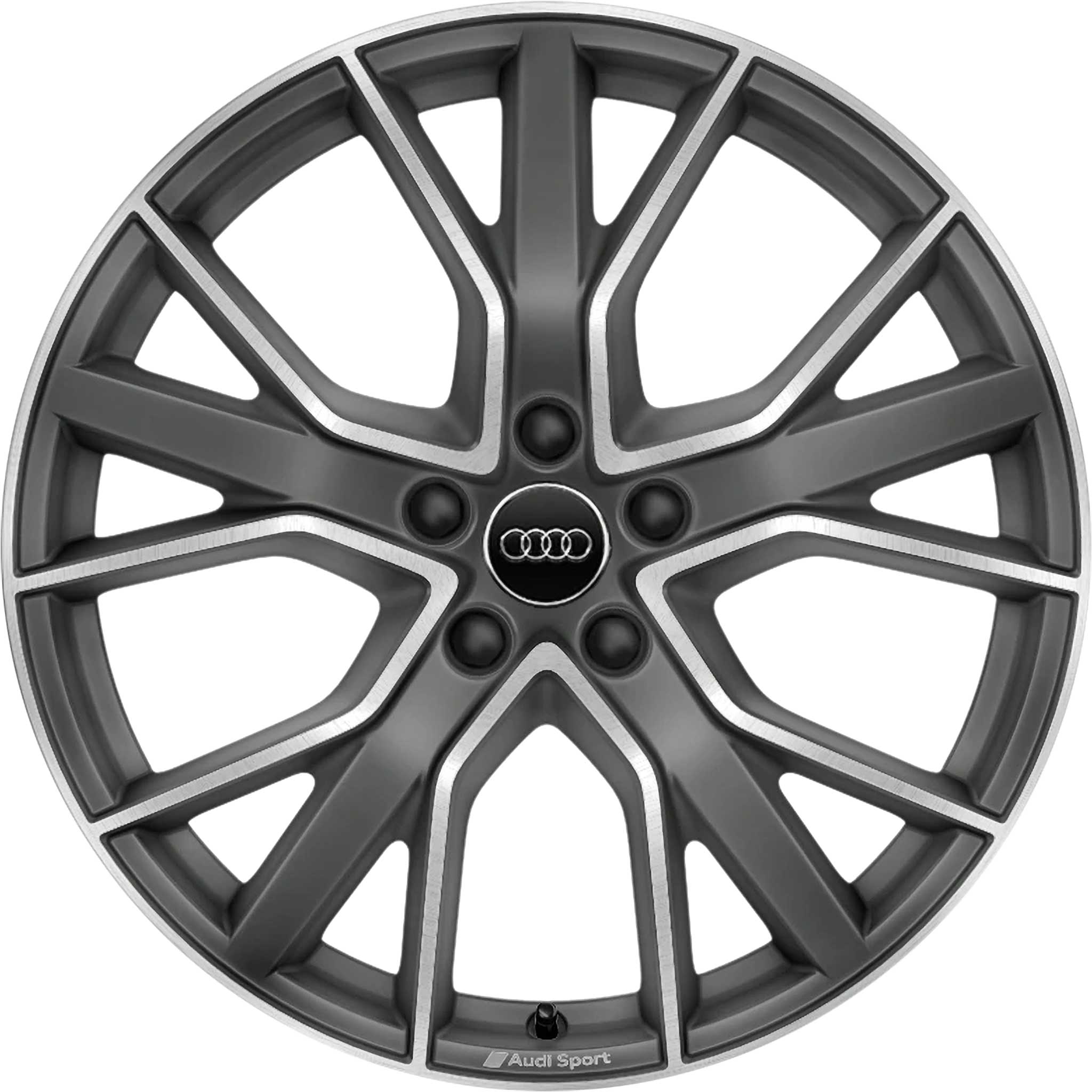 Audi Sport 5 V Spoke Star [A6 4K] Titanium Grey with Diamond Cut Alloy Wheel Product Image #1