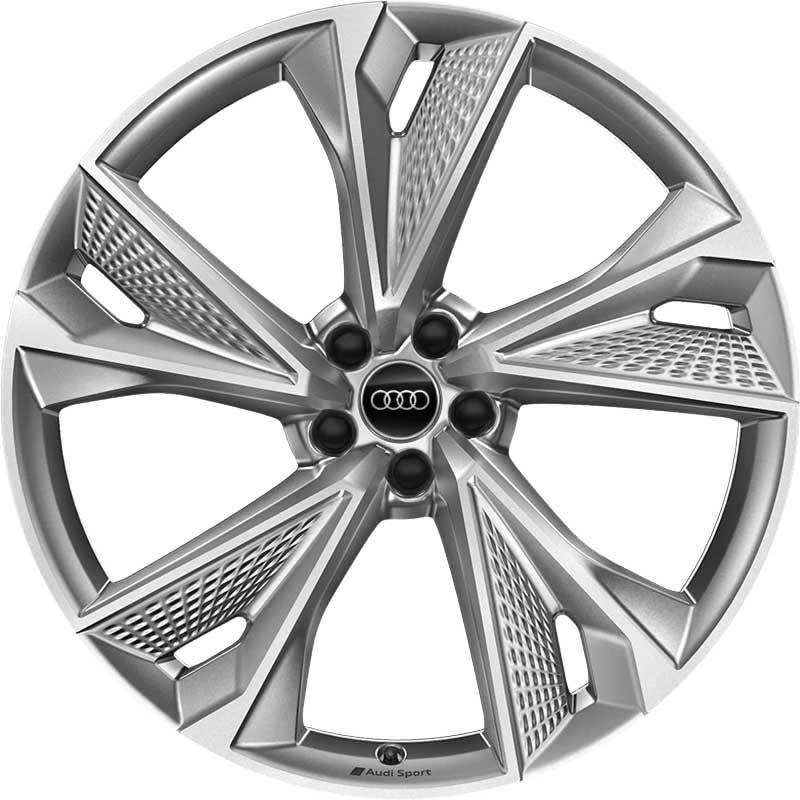 Audi Sport 5 V Spoke Structure [A6 4K] Galvano Silver Alloy Wheel Product Image #1