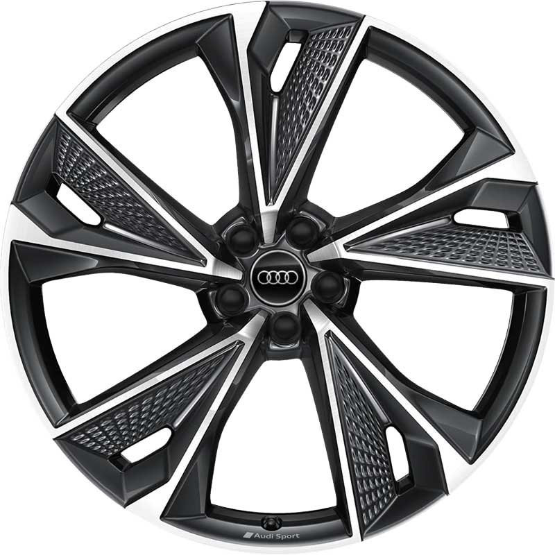 Audi Sport 5 V Spoke Structure [A6 4K] Anthracite Black with Diamond Cut Alloy Wheel Product Image #1