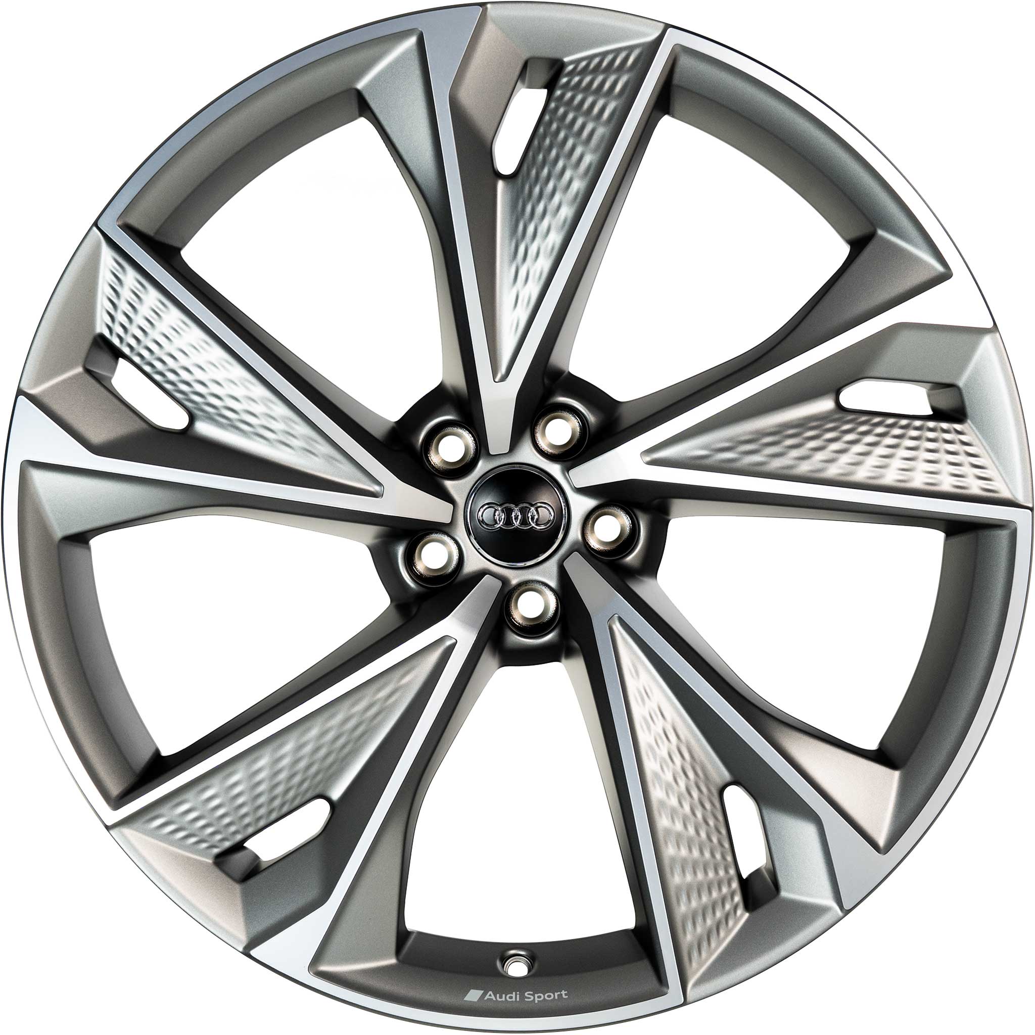Audi Sport 5 V Spoke Structure [A6 4K] Titanium Grey with Diamond Cut Alloy Wheel Product Image #1