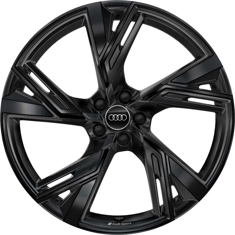 Audi Sport 5 V Spoke Trapezoid [A6 4K] Gloss Black Alloy Wheel Product Image #1