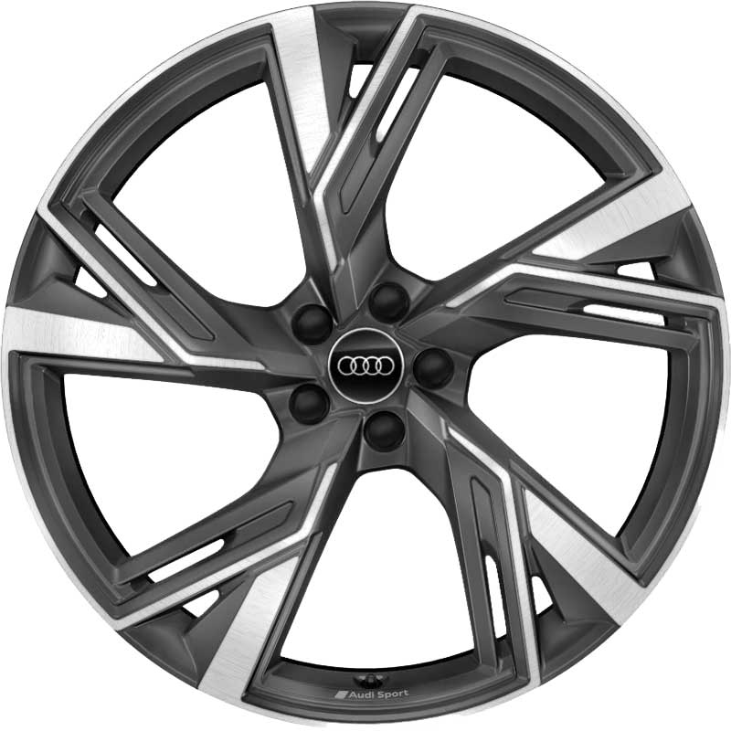 Audi Sport 5 V Spoke Trapezoid [A6 4K] Titanium Grey with Diamond Cut Alloy Wheel Product Image #1