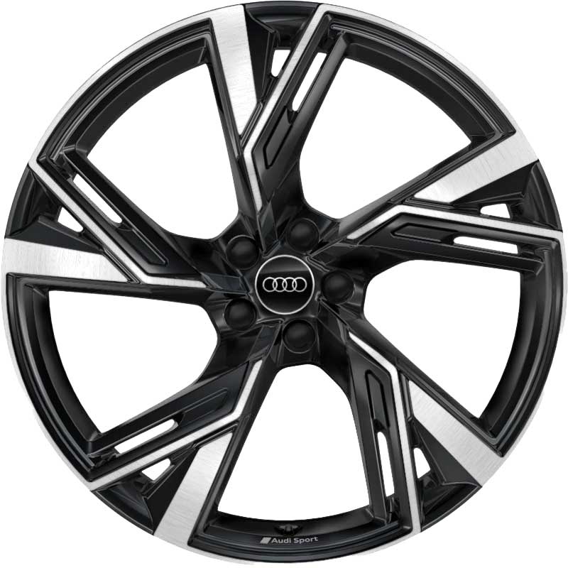 Audi Sport 5 V Spoke Trapezoid [A6 4K] Anthracite Black with Diamond Cut Alloy Wheel Product Image #1