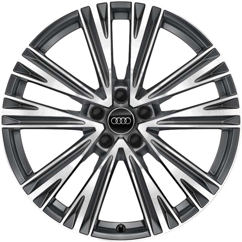 Audi 5 V Spoke [A6 4K] Graphite Grey with Diamond Cut Alloy Wheel Product Image #1