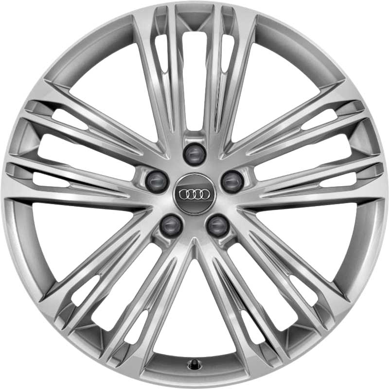 Audi 5 Parallel Spoke [A7 4K8] Diamond Silver Alloy Wheel Product Image #1