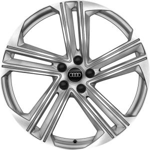 Audi 5 Double Spoke [A7 4K8] Galvano Silver Alloy Wheel for Audi A7 & S7 C8 (4K) - Sizes 21in